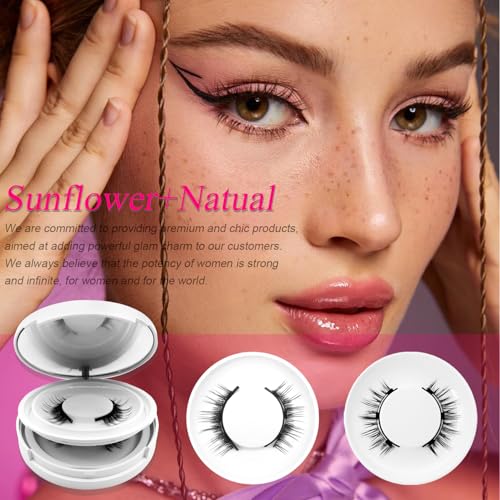 Magnetic Eyelashes with Applicator, Reusable Glue-Free Kit A7