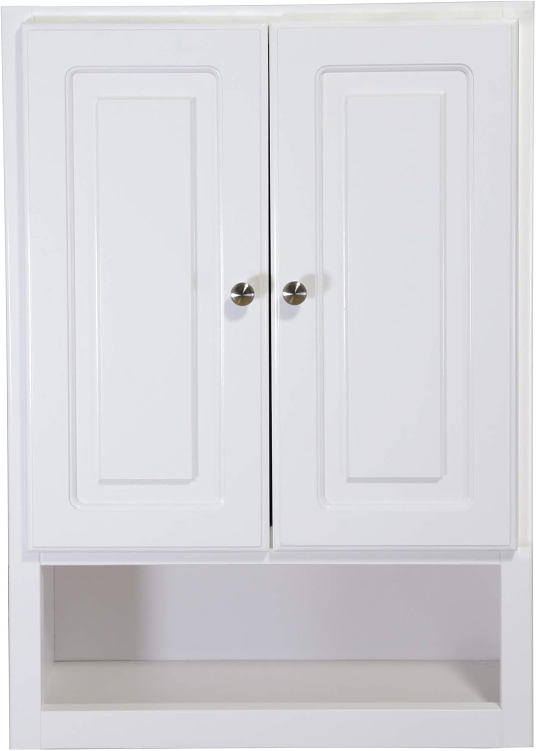 Bathroom Wall Cabinet 2-Door White 1-Shelf 21x30 a7