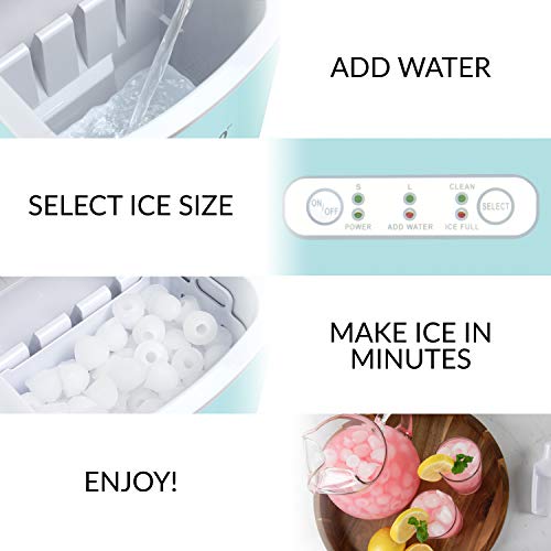 Electric Countertop Ice Maker Machine Portable 33lbs 24h Stainless Steel A7