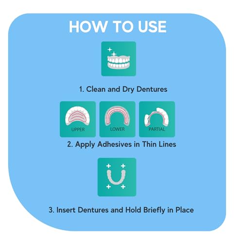 Denture Adhesive Cream, 12 Hour Hold, Mint Flavor 6 Pack a7
