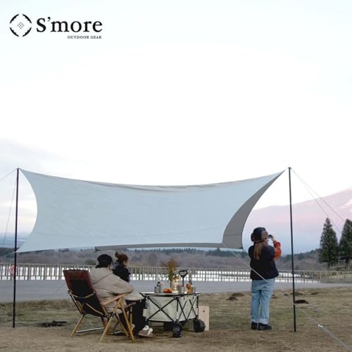Canvas Bell Tent with Stove Jack, 4 Season Camping for 3-6 Person A7