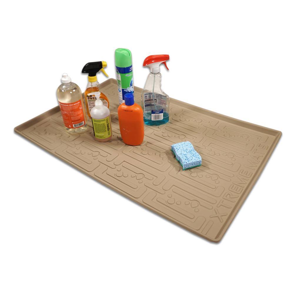Xtreme Mats Under Sink Kitchen Cabinet Mat, 37 x 22 inch, Beige