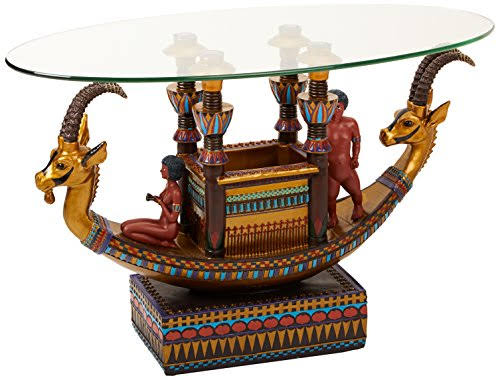 Egyptian Barge Glass-Topped Table k7