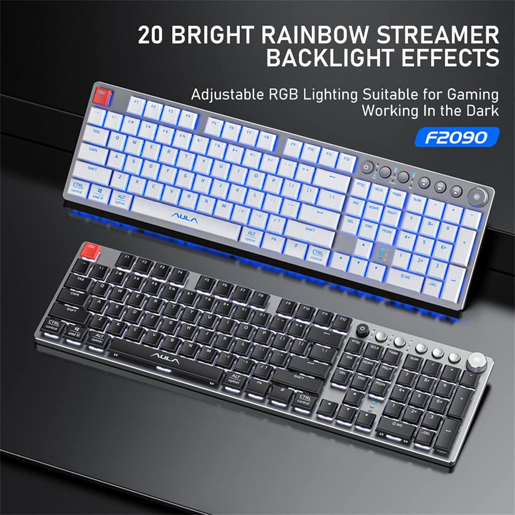 Wireless Bluetooth Mechanical Keyboard RGB Backlit 104 Keys A7