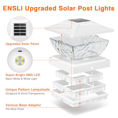 Solar Post Cap Lights Outdoor Waterproof Deck Lights 4x4 5x5 k7