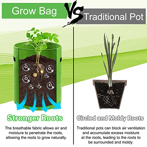 7 Gallon Potato Grow Bags with Handles & Access Flap k4