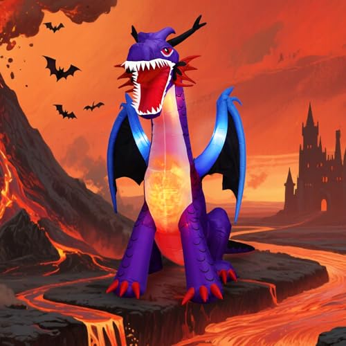 Halloween Inflatable Dragon Yard Decor with LED Lights a7