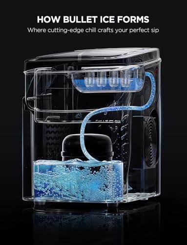 Smart Ice Maker Countertop, Portable with Voice Control, 9 Cubes in 6 Mins a7