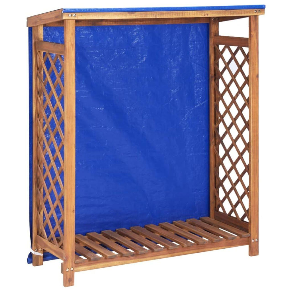 vidaXL Firewood Storage Shed 41.3x22x15x22x46.5x22 Solid Acacia Wood, 46566