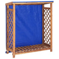 vidaXL Firewood Storage Shed 41.3x22x15x22x46.5x22 Solid Acacia Wood, 46566