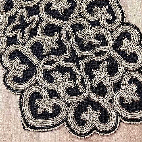 Beaded Table Runner 13x36 Multicolour H7q