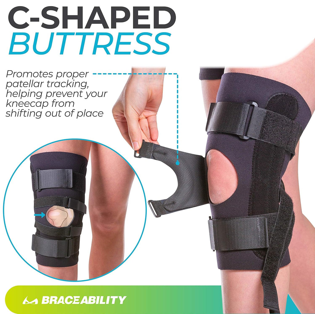 Knee Brace with Patellar Stabilizer Support Straps L7