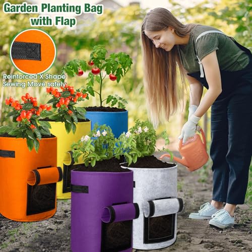 Potato Grow Bags with Flap and Handle, 7 Gallon a3