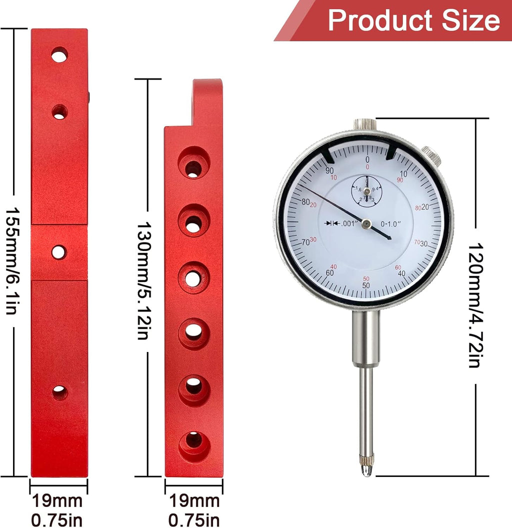 Adjustable Table Saw Dial Indicator Gauge for Alignment k7
