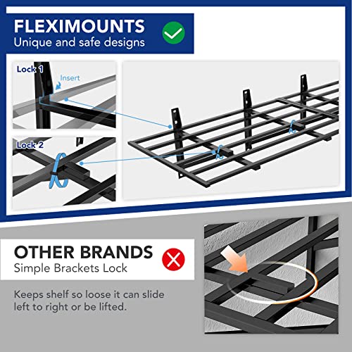 Heavy Duty Garage Storage Shelving 2-Pack Wall Rack 1600lbs a7