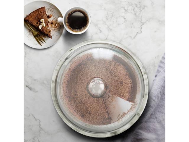 Marble Cake Stand with Glass Dome Serving Platter A7