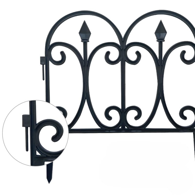 Decorative Garden Border Fence 13in Outdoor Plastic Panels k7