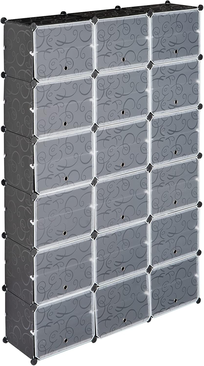 Portable 72 Pair Shoe Rack Organizer Tower Shelf Black k7