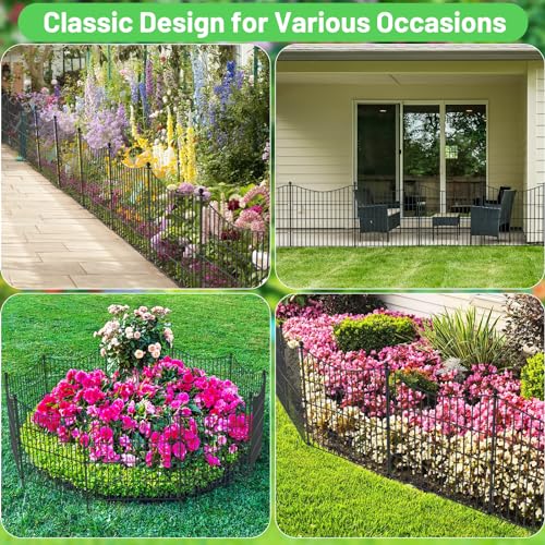 Garden Fence 24in x 10ft Rustproof Metal Panel k7