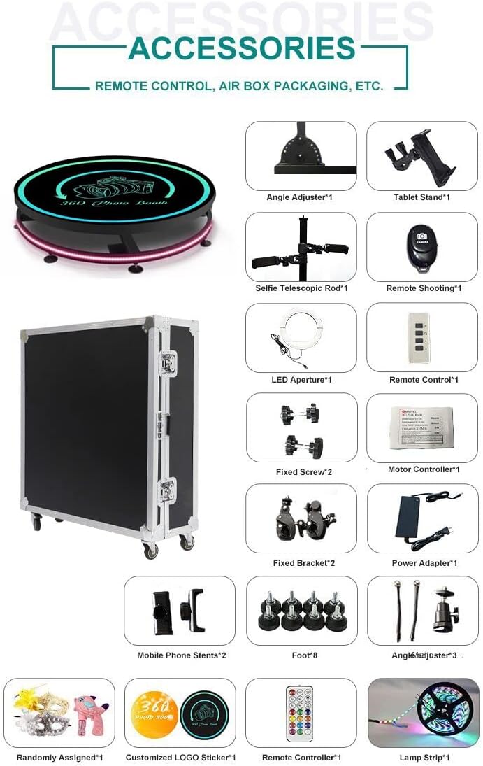 360 Photo Booth Machine for Parties Slow Motion Spin 7k