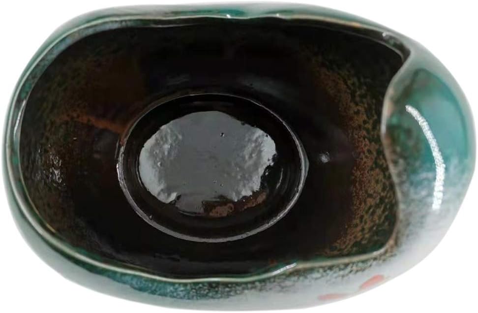 Egg Crack Planter Pot for Orchid Ceramic Succulent Indoor Teal Blue a7