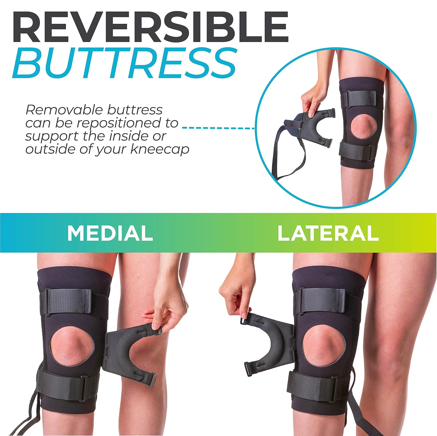 Knee Brace with Patellar Stabilizer Support Straps L7