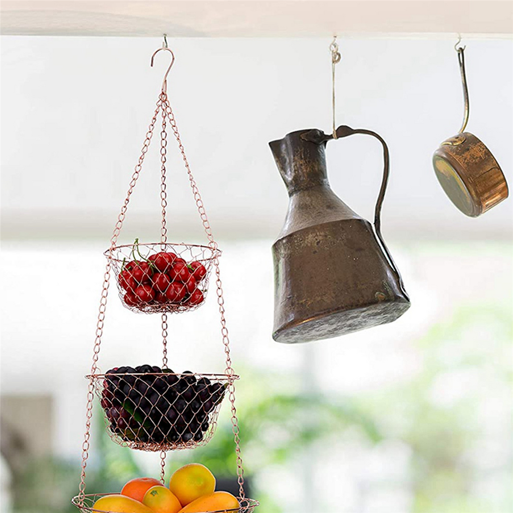 Fruit Basket Hanging Storage 3 Tier a7