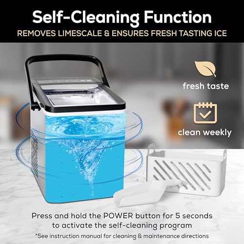 Electric Countertop Ice Maker Machine Portable 33lbs 24h Stainless Steel A7