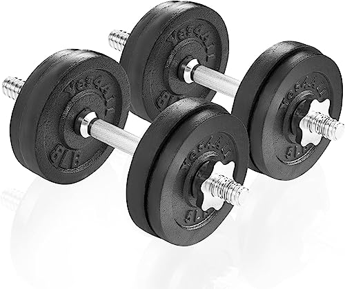 Adjustable Dumbbell Set with Weight Plates 4x