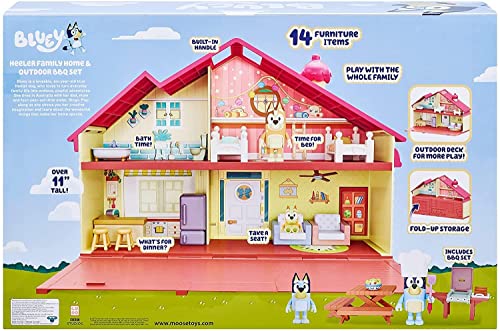 Mega Bundle Family Home & BBQ Playset with 4 Figures, 13+ Furniture Pieces, for Kids 3+ x7