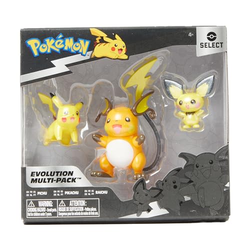 Pichu Pikachu Raichu Battle Figures 3 Pack 7a
