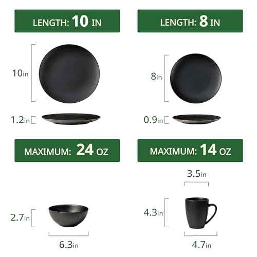 16-Piece Porcelain Dinnerware Set for 4, Blue k7