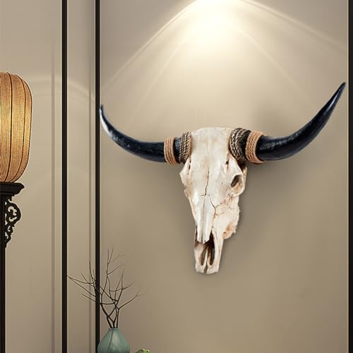 Cow Skull Wall Decor Black 7k