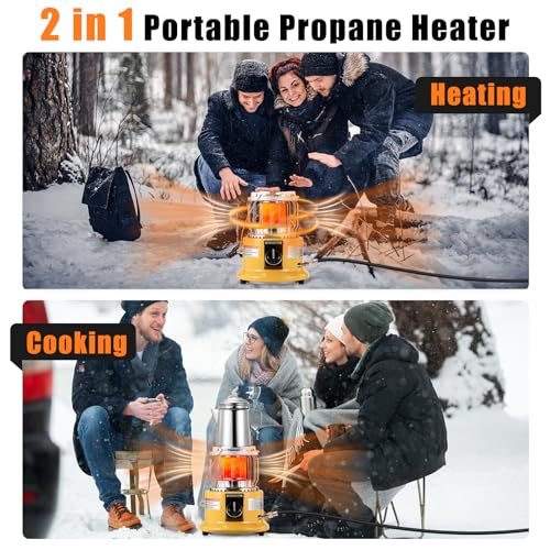 Propane Heater & Stove, 13000 BTU Portable Indoor/Outdoor 7k