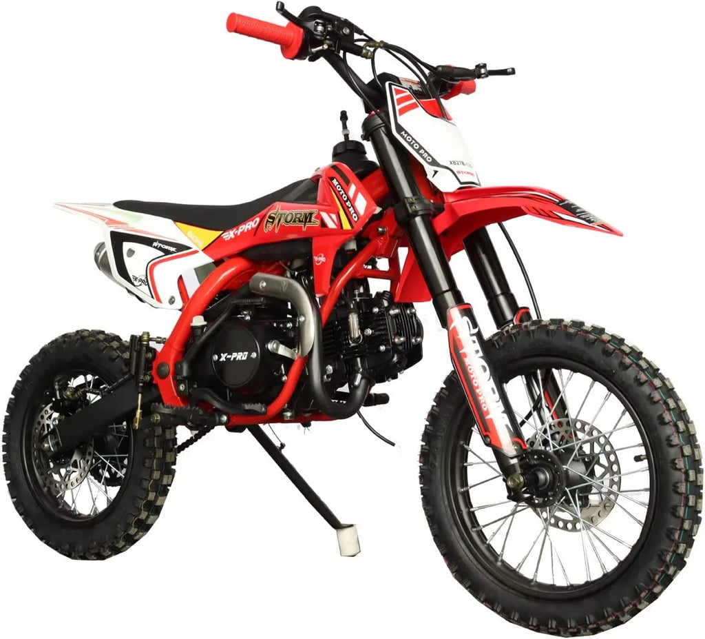 125cc Pit Dirt Bike 4-Speed Manual Kick Start 14/12 Tires k7