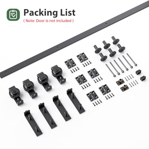 Bifold Sliding Barn Door Hardware Track Kit 4f