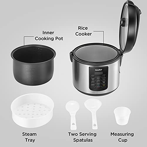 Compact Rice Cooker 6-in-1 Stainless Steel Multi Cooker 2QT A7