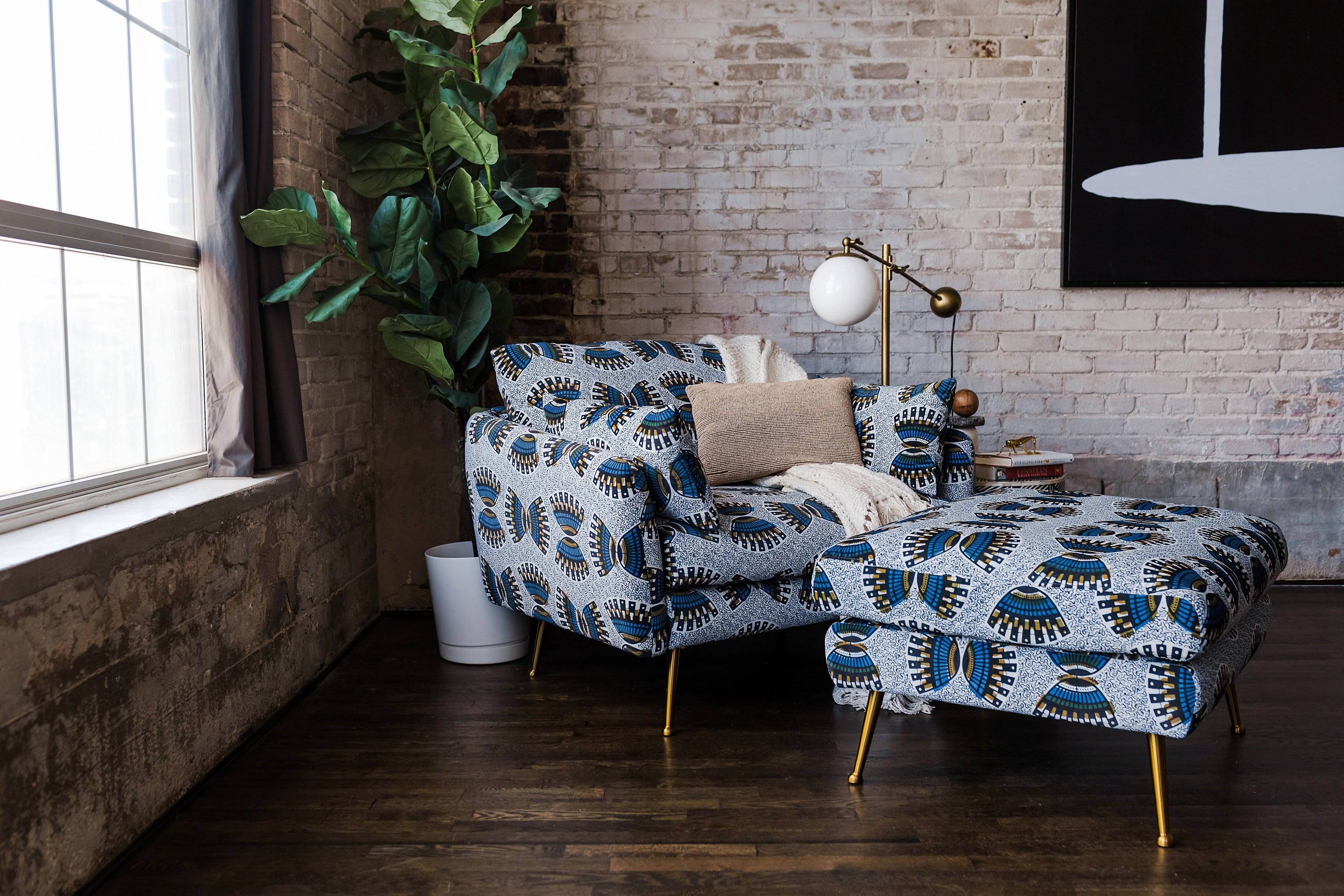 Modern Armchair Ankara Velvet Gold k7