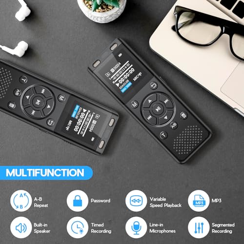 Digital Voice Recorder 96GB HD Playback A7