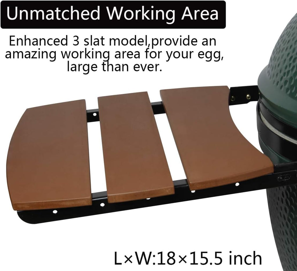 Grill Side HDPE Shelves for Big Green Egg Parts Replacement BBQ Accessories Fit Large 3 Slats K7