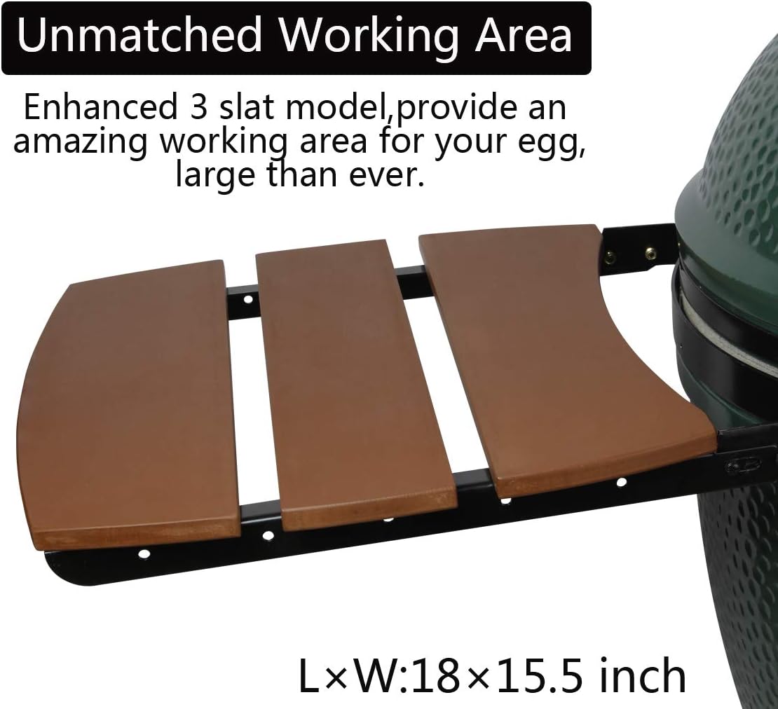 Grill Side HDPE Shelves for Big Green Egg Parts Replacement BBQ Accessories Fit Large 3 Slats K7