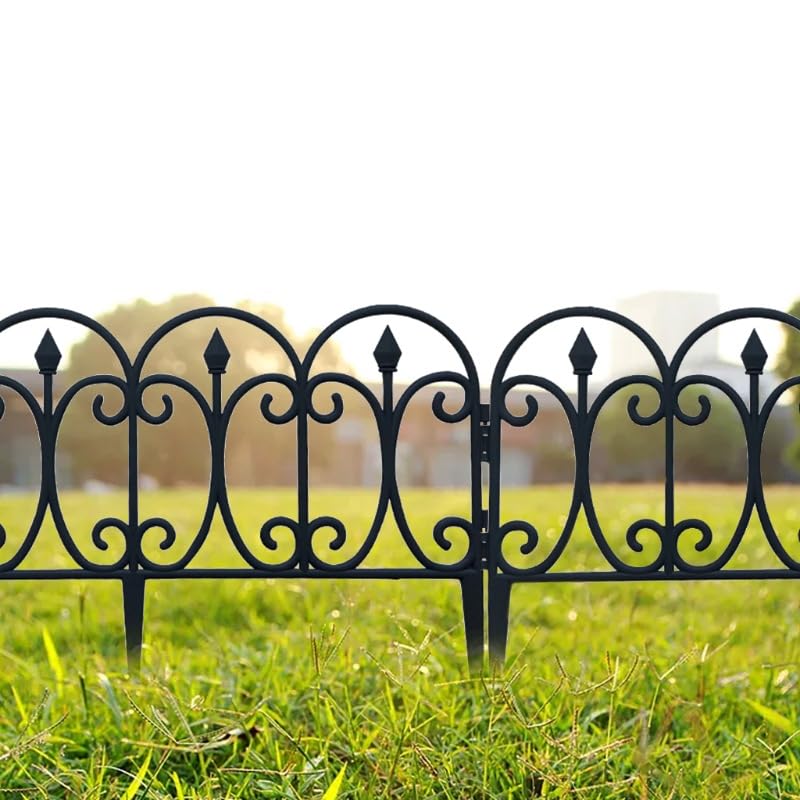 Decorative Garden Border Fence 13in Outdoor Plastic Panels k7