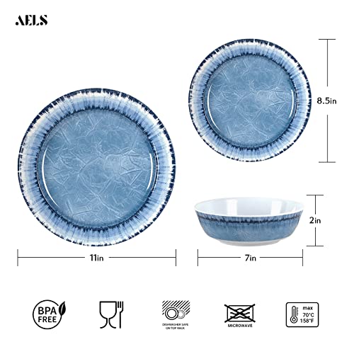 Melamine Dinnerware Set 12 Pcs Dishwasher Safe Sage Green k7