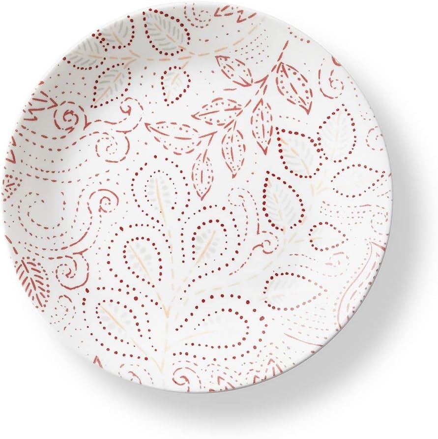 Dinnerware Set 12-Piece Service for 4 Red White k7