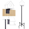 Ottsuls Bird Feeder Pole, 109 Inch Heavy Duty Bird House Pole Kit for Outdoors, with 5-Prong Base Feeding Station for Wild Birds Watching, Adjustable Bird Feeder Stand (Bird House Not Included)