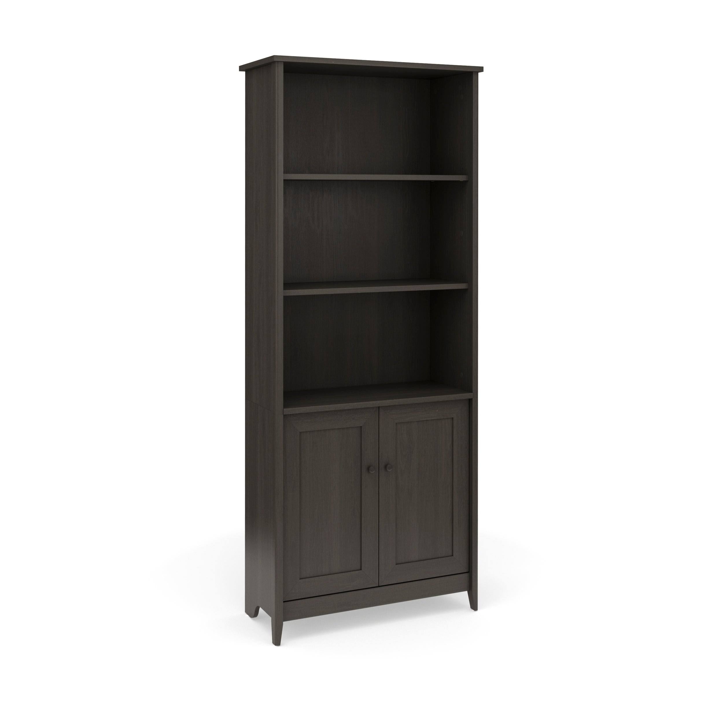 Office Library Bookcase Weathered White k7p