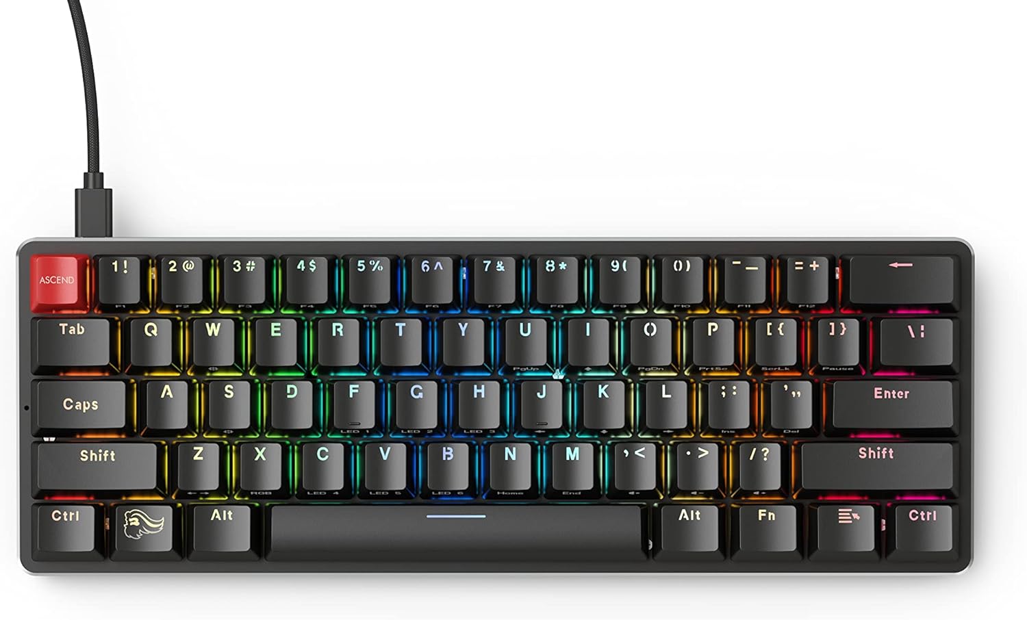 Glorious GMMK Modular Mechanical Gaming Keyboard - TENKEYLESS (87 Key) - RGB LED Backlit, Brown Switches, Hot Swap Switches (GMMK-TKL-BRN)