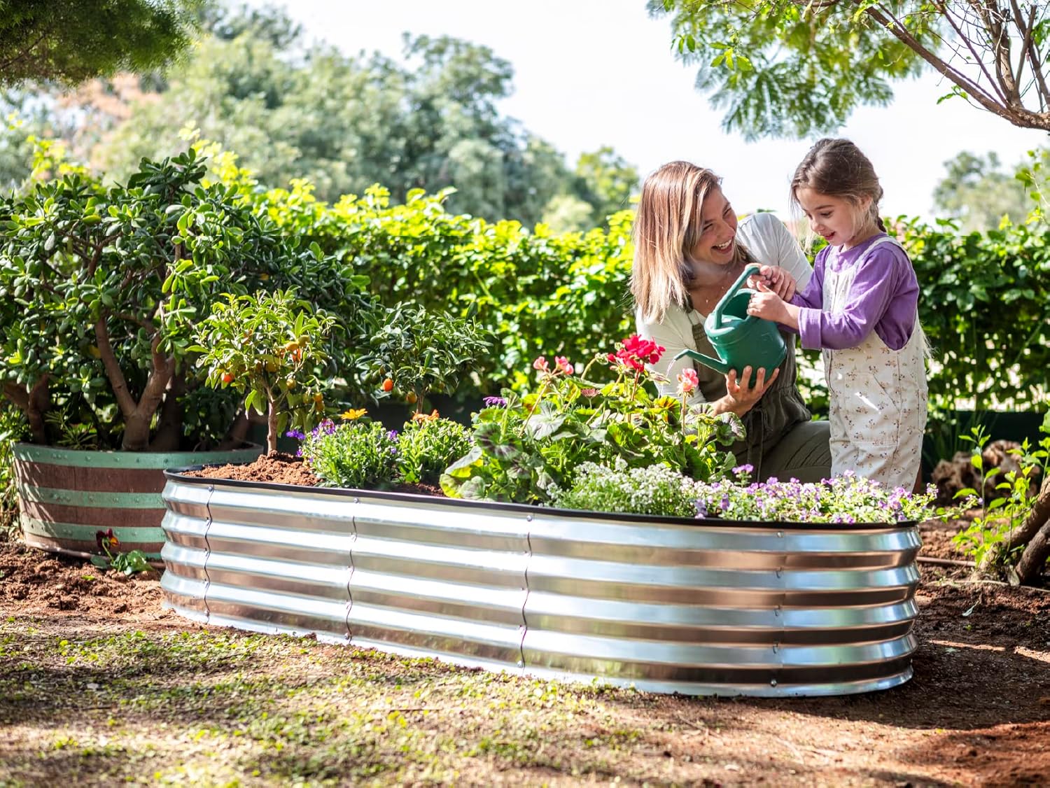 Galvanized Metal Raised Garden Bed for Outdoor Vegetables 7k