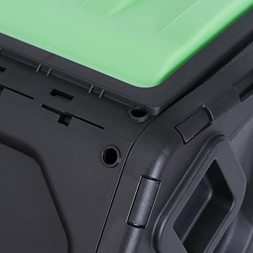 Compost Tumbler Dual Chamber Outdoor 37 Gallon Black a7