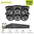 SANNCE 8CH 1080P HD CCTV System 6pcs 1080P Outdoor IR Security Camera 8 Channels Video Surveillance DVR Kits with 1TB HDD - Curated Treasures Market